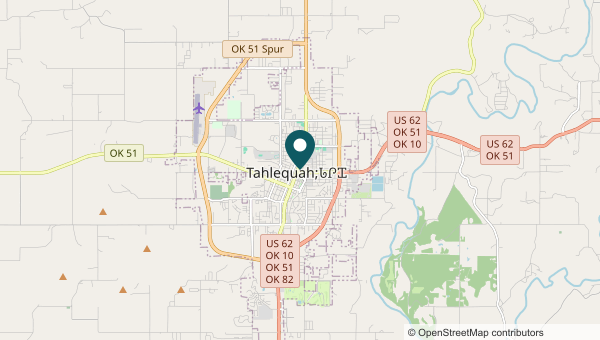 Map of Tahlequah, Tahlequah service area