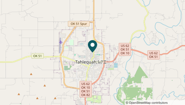 Map of Tahlequah, Tahlequah service area