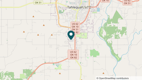 Map of Tahlequah, Tahlequah service area